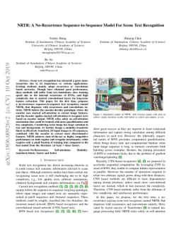 NRTR: A No-Recurrence Sequence-to-Sequence Model For Scene Text
  Recognition