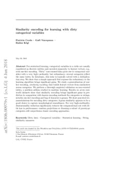Similarity encoding for learning with dirty categorical variables