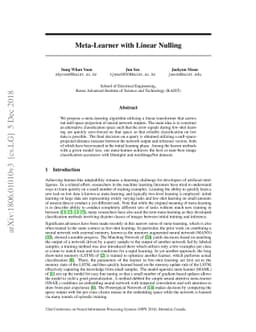 Meta-Learner with Linear Nulling