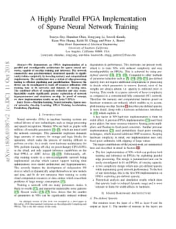 A Highly Parallel FPGA Implementation of Sparse Neural Network Training