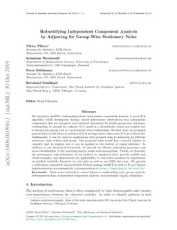 Robustifying Independent Component Analysis by Adjusting for Group-Wise
  Stationary Noise