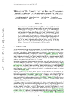 TD or not TD: Analyzing the Role of Temporal Differencing in Deep
  Reinforcement Learning