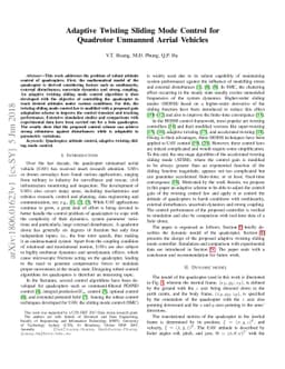 Adaptive twisting sliding mode control for quadrotor unmanned aerial
  vehicles