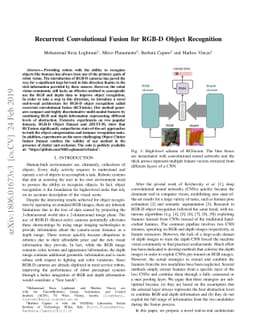 Recurrent Convolutional Fusion for RGB-D Object Recognition