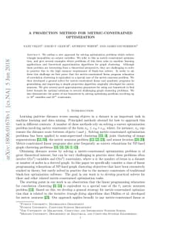 A Projection Method for Metric-Constrained Optimization