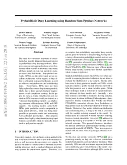 Probabilistic Deep Learning using Random Sum-Product Networks