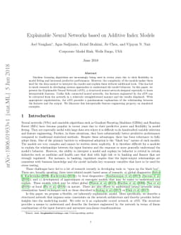 Explainable Neural Networks based on Additive Index Models