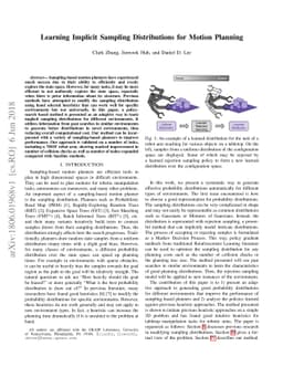 Learning Implicit Sampling Distributions for Motion Planning