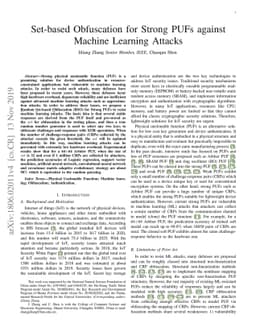 Set-based Obfuscation for Strong PUFs against Machine Learning Attacks