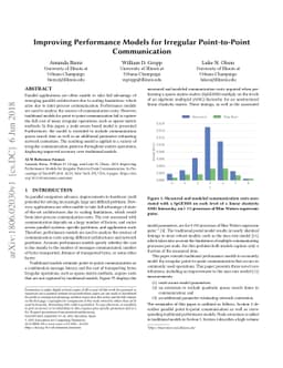Improving Performance Models for Irregular Point-to-Point Communication