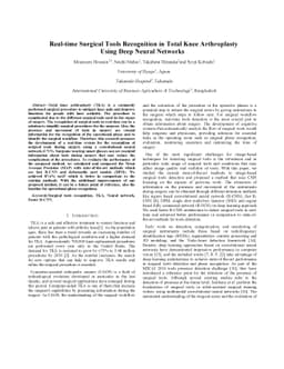 Real-time Surgical Tools Recognition in Total Knee Arthroplasty Using
  Deep Neural Networks