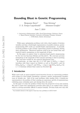 Bounding Bloat in Genetic Programming