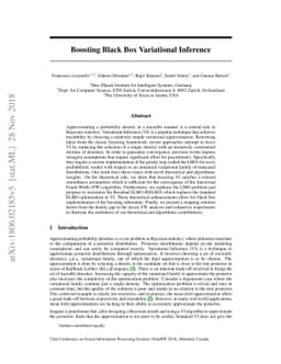 Boosting Black Box Variational Inference