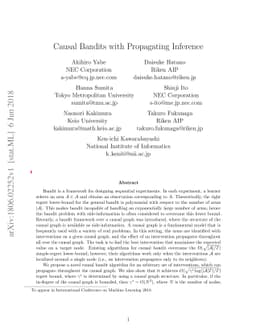 Causal Bandits with Propagating Inference