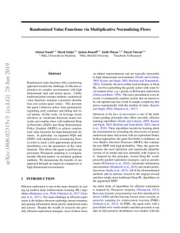 Randomized Value Functions via Multiplicative Normalizing Flows