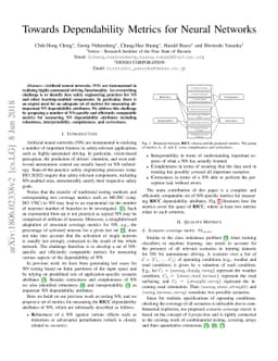 Towards Dependability Metrics for Neural Networks