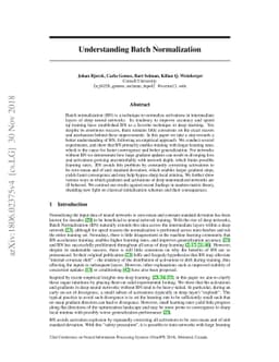 Understanding Batch Normalization