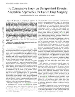 A Comparative Study on Unsupervised Domain Adaptation Approaches for
  Coffee Crop Mapping