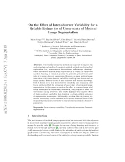 On the Effect of Inter-observer Variability for a Reliable Estimation of
  Uncertainty of Medical Image Segmentation