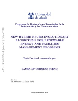 New Hybrid Neuro-Evolutionary Algorithms for Renewable Energy and
  Facilities Management Problems