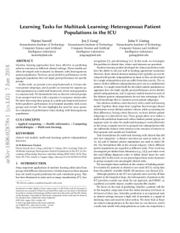 Learning Tasks for Multitask Learning: Heterogenous Patient Populations
  in the ICU