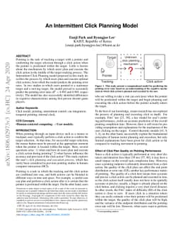 An Intermittent Click Planning Model