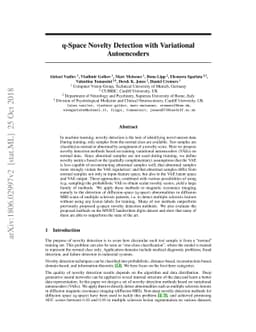 q-Space Novelty Detection with Variational Autoencoders