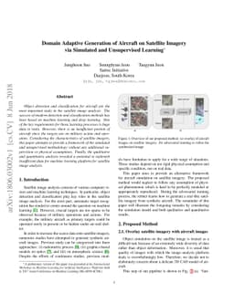 Domain Adaptive Generation of Aircraft on Satellite Imagery via
  Simulated and Unsupervised Learning