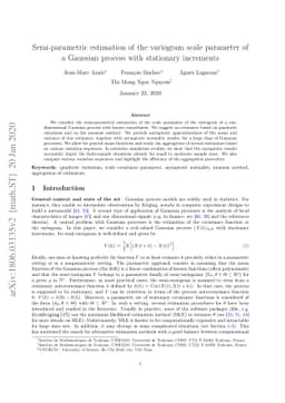 Semi-parametric estimation of the variogram of a Gaussian process with
  stationary increments