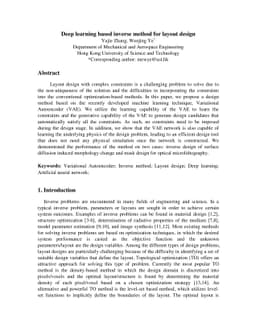 Deep learning based inverse method for layout design