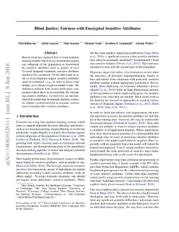 Blind Justice: Fairness with Encrypted Sensitive Attributes