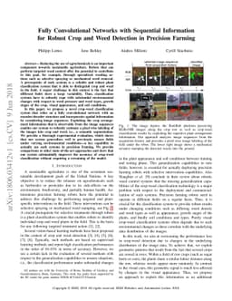 Fully Convolutional Networks with Sequential Information for Robust Crop
  and Weed Detection in Precision Farming