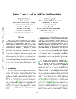 Feature Pyramid Network for Multi-Class Land Segmentation
