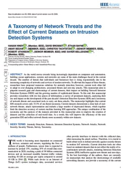 A Taxonomy of Network Threats and the Effect of Current Datasets on
  Intrusion Detection Systems