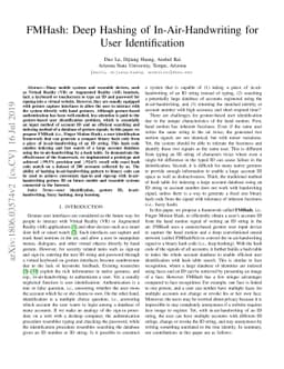 FMHash: Deep Hashing of In-Air-Handwriting for User Identification