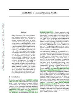 Identifiability in Gaussian Graphical Models
