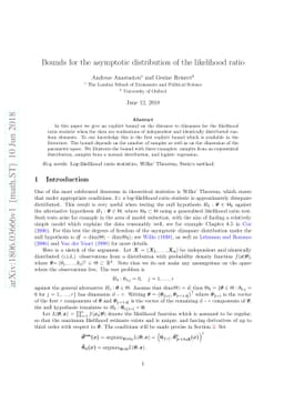 Bounds for the asymptotic distribution of the likelihood ratio