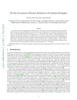 On the Covariance-Hessian Relation in Evolution Strategies