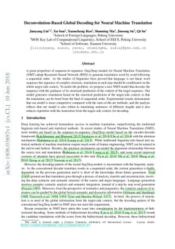 Deconvolution-Based Global Decoding for Neural Machine Translation