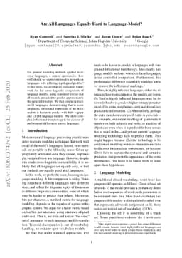 Are All Languages Equally Hard to Language-Model?