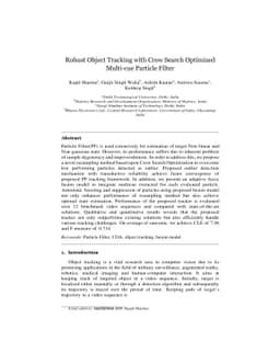 Robust Object Tracking with Crow Search Optimized Multi-cue Particle
  Filter