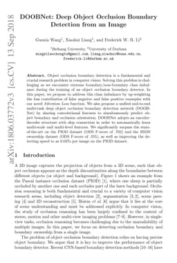 DOOBNet: Deep Object Occlusion Boundary Detection from an Image