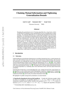 Chaining Mutual Information and Tightening Generalization Bounds