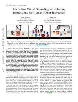 Interactive Visual Grounding of Referring Expressions for Human-Robot
  Interaction