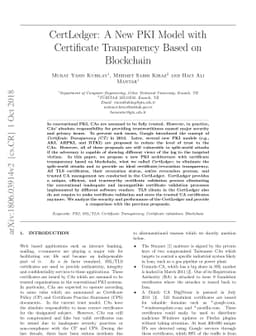 CertLedger: A New PKI Model with Certificate Transparency Based on
  Blockchain