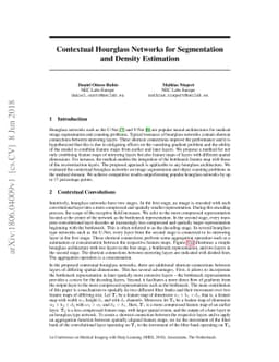 Contextual Hourglass Networks for Segmentation and Density Estimation