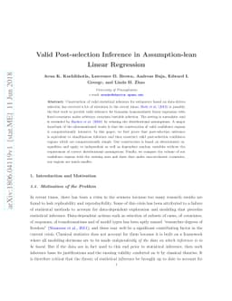 Valid Post-selection Inference in Assumption-lean Linear Regression