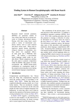 Finding Syntax in Human Encephalography with Beam Search