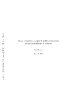 Phase transitions in spiked matrix estimation: information-theoretic
  analysis