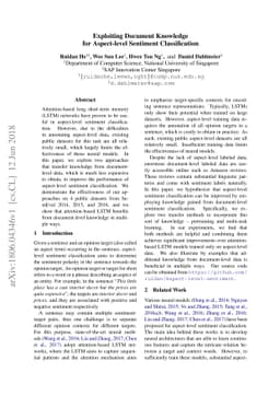 Exploiting Document Knowledge for Aspect-level Sentiment Classification